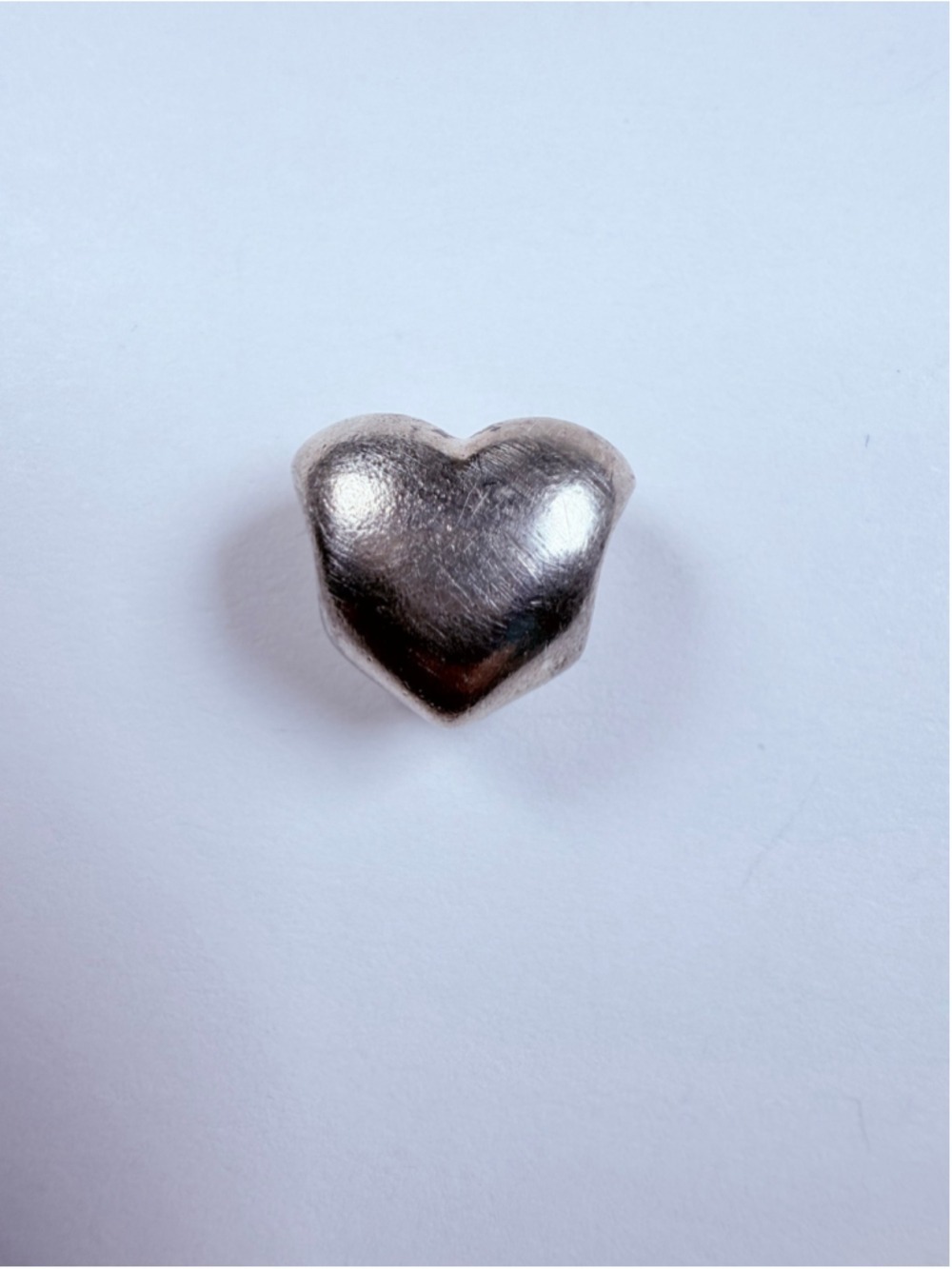 Pandora Big Puffy Solid Heart 925 Sterling Silver ALE Charm Bead